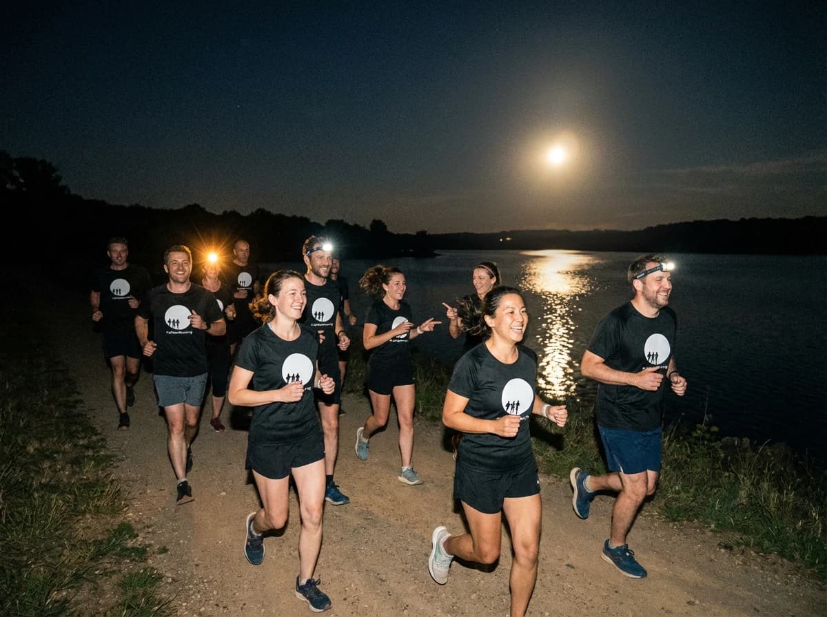 Night running background